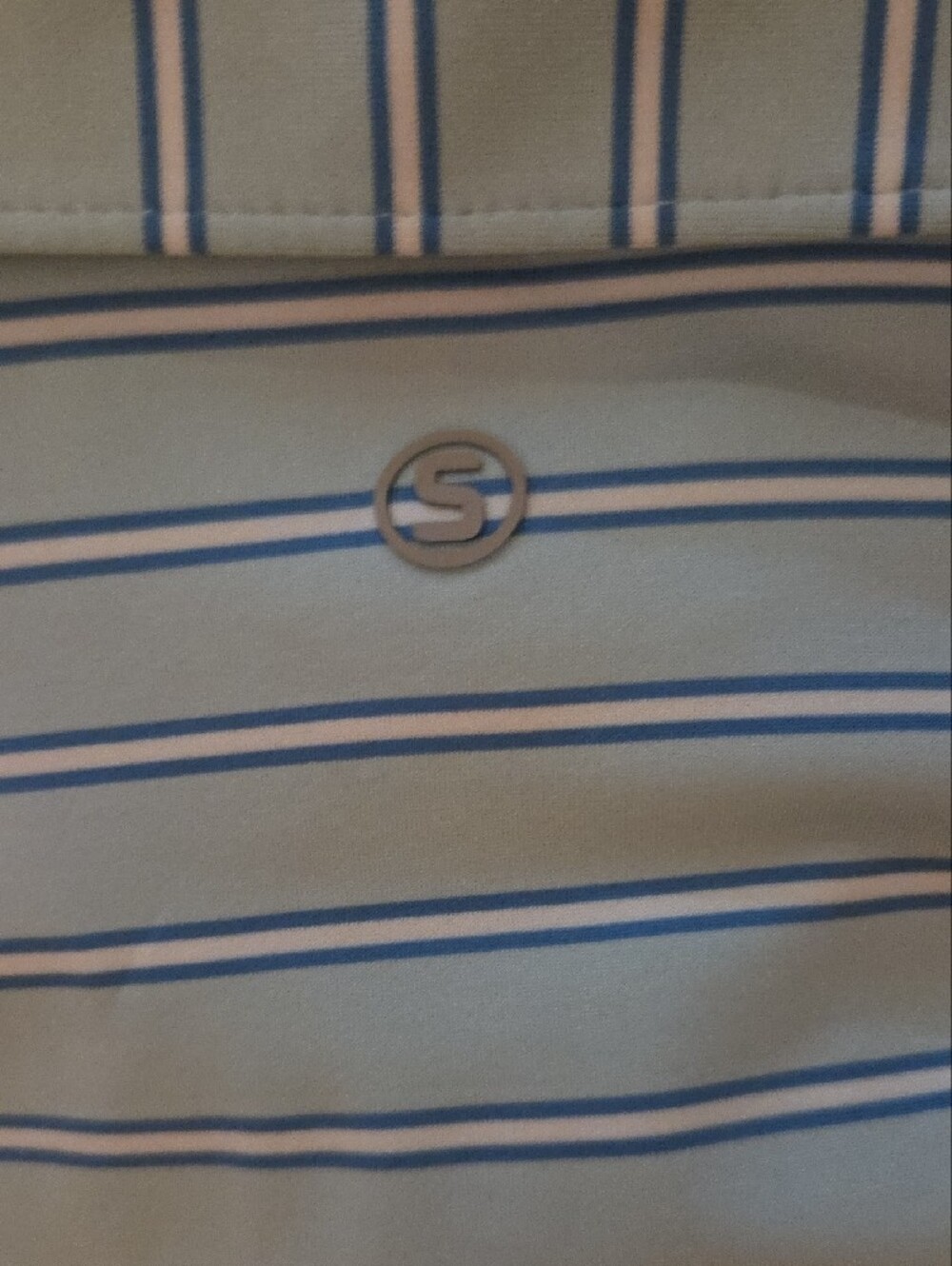 Stitch Golf Men's Size Medium Blue Multi Stripe Performance Polo Shirt NWOT - Picture 5 of 5